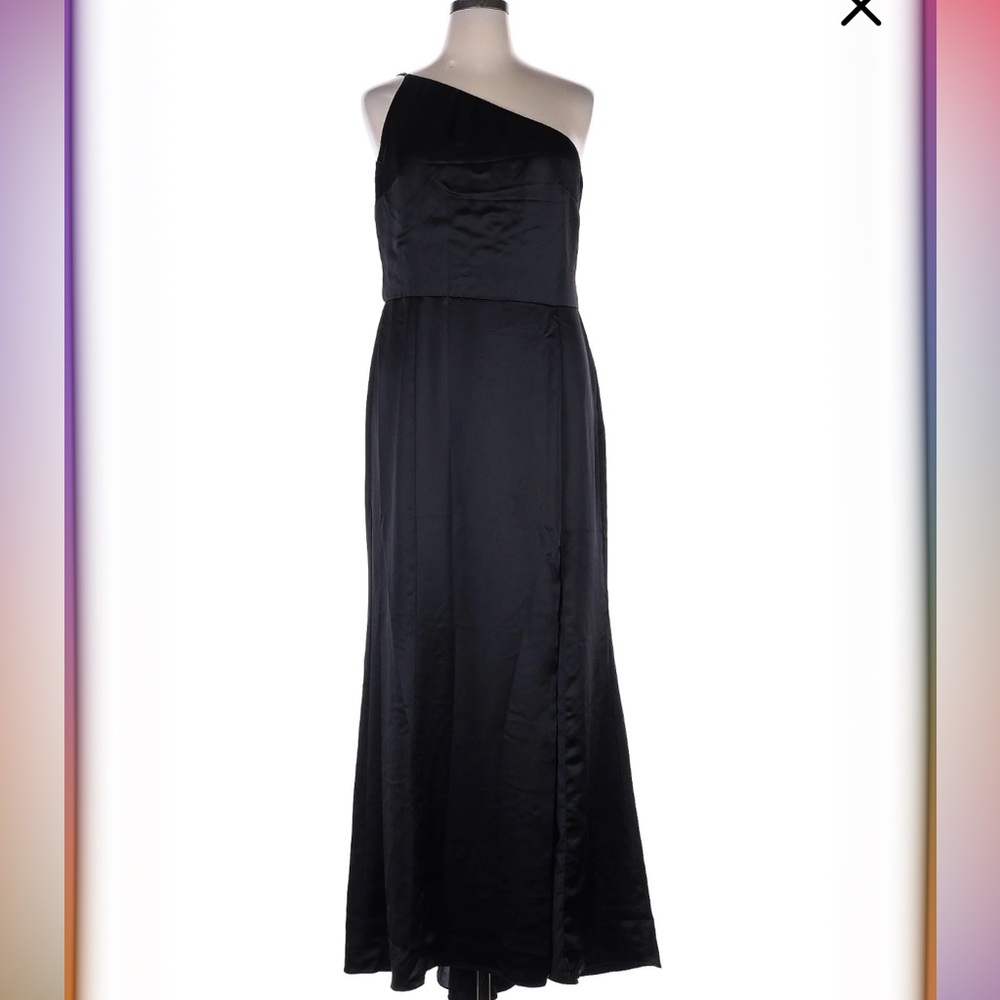 Amsale Strapless Black Gown